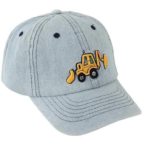 SEAUR Basecap Kinder Bagger Denim Kappe Jungen Mädchen 3-8 Jahre Verstellbar Baseball Cap Baumwolle Baseballkappe Kleinkind Cappy Kappi 52-54CM von SEAUR