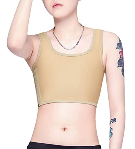 SEAUR Binder Brust Tomboy Trans FTM Lesbian Buckle Chest Binder Cosplay - Beige - L von SEAUR