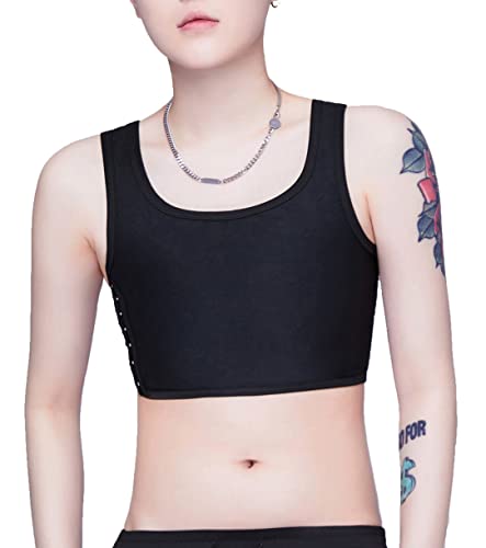 SEAUR Binder Brust Tomboy Trans FTM Lesbian Buckle Chest Binder Cosplay - Schwarz - L von SEAUR