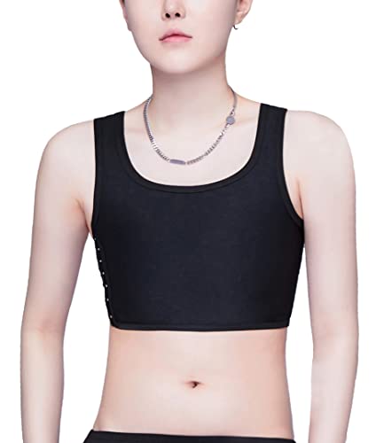 SEAUR Binder FTM Brust Binder Trans Tomboy Lesbian Buckle Chest Binder Große Brust - Schwarz - XXL von SEAUR