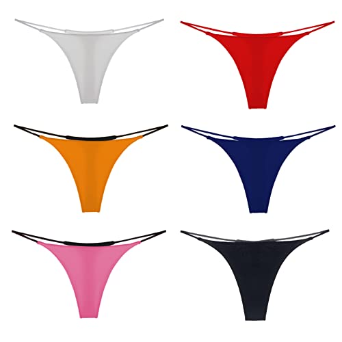 SEAUR Damen 3/6er Pack Spitze Tanga Panties Baumwolle Sexy Höschen Hipster Dessous von SEAUR