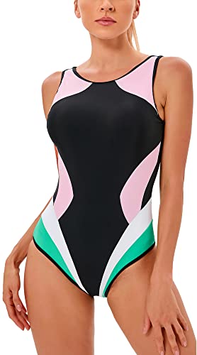 SEAUR Damen Badeanzug Sport Bademode Racerback Swimsuit Sommer Schwimmen Trainning Strand Pool - 3XL von SEAUR