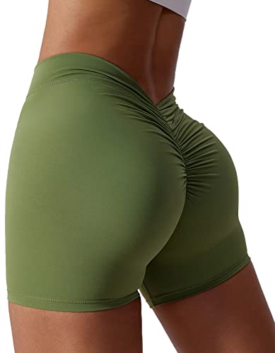 SEAUR Damen Booty Scrunch Shorts Nahtlos Hohe Taille Butt Lift Sportshorts Lächeln Kontur Yoga Fitness Gym Shorts Biker Sport Kurz Leggings - S von SEAUR