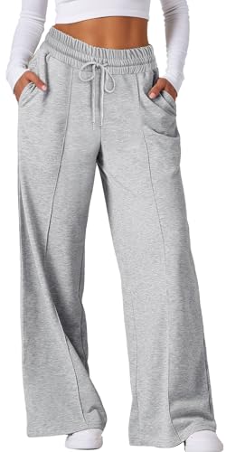 SEAUR Damen Jogginghose Baggy Hip Hop Hose Lang Freizeithose Locker Sporthose Sweathose Frühling Herbst Traininghose Gummibund mit Kordelzug - XL von SEAUR