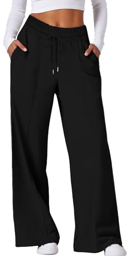 SEAUR Damen Jogginghose Baggy Hip Hop Hose Lang Freizeithose Locker Sporthose Sweathose Frühling Herbst Traininghose Gummibund mit Kordelzug - XL von SEAUR