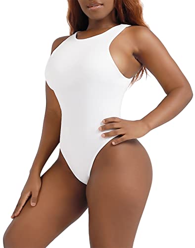 SEAUR Damen Nahtlos Shapewear Bauchweg Body Shaper Figurformender Bodysuit mit Verstellbarer Riemen von SEAUR