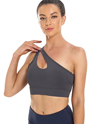 SEAUR Damen One Shoulder BH Ohne Bügel Gepolstert Unterwäsche Push Up Bra Halt Sport Bra für Yoga Fitness Tranning von SEAUR