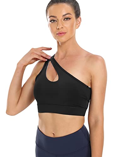 SEAUR Damen One Shoulder BH Ohne Bügel Gepolstert Unterwäsche Push Up Bra Halt Sport Bra für Yoga Fitness Tranning von SEAUR