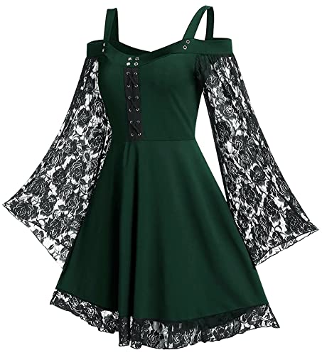 SEAUR Damen Renaissance Kleid Dress Retro Kleider Cosplay Renaissance Schulterfrei Elegant Kostüm Casual Sexy Viktorianisches Abendkleid Cocktailkleid von SEAUR