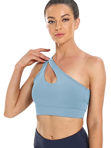 SEAUR Damen Sexy Cut Out Bustier Abnehmbar Gepolstert Bralette Ohne Bügel Sport BH One Strap Bra Halt Joggen Büstenhalter von SEAUR