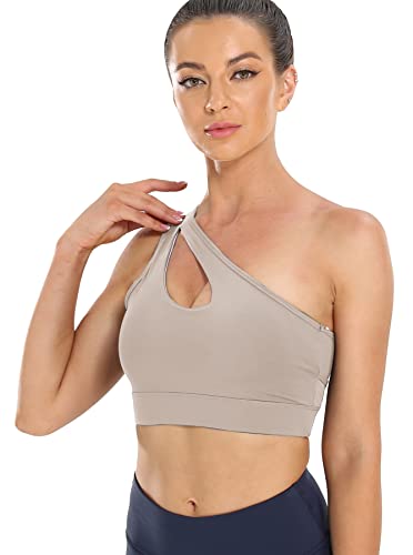 SEAUR Damen Sexy Cut Out Bustier Abnehmbar Gepolstert Bralette Ohne Bügel Sport BH One Strap Bra Halt Joggen Büstenhalter von SEAUR