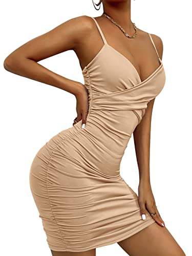 SEAUR Damen Sommerkleider Kurz Sexy Bodycon Kleid V-Ausschnitt Spaghetti Kleid Eng Cami Kleider Partykleid Abendkleid XS-L - S SEAUR Damen Sommerkleider Kurz Sexy Bodycon Kleid V-Ausschnitt Spaghetti Kleid Eng Cami Kleider Partykleid Abendkleid XS-L - S von SEAUR