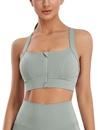 SEAUR Damen Sport BH Vorderverschluss Reißverschluss Bustier Ohne Bügel Push Up Bralette Yoga Fitness Unterwäsche von SEAUR