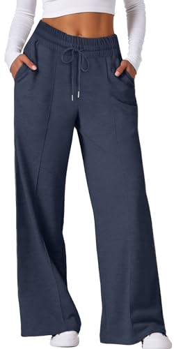 SEAUR Damen Sweathose Lang Locker Jogginghose Hip Hop Hose Baggy Freizeithose Traininghose Frühling Herbst Sporthose Gummibund mit Kordelzug - M von SEAUR