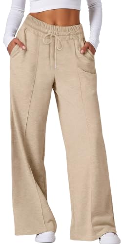 SEAUR Damen Sweathose Lang Locker Jogginghose Hip Hop Hose Baggy Freizeithose Traininghose Frühling Herbst Sporthose Gummibund mit Kordelzug - M von SEAUR
