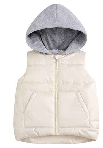 SEAUR Daunenweste Kinder Winter Kapuzenweste Jungen Mädchen Weste Outdoor Winddicht Leicht Pufferweste mit Kapuze - 164 von SEAUR