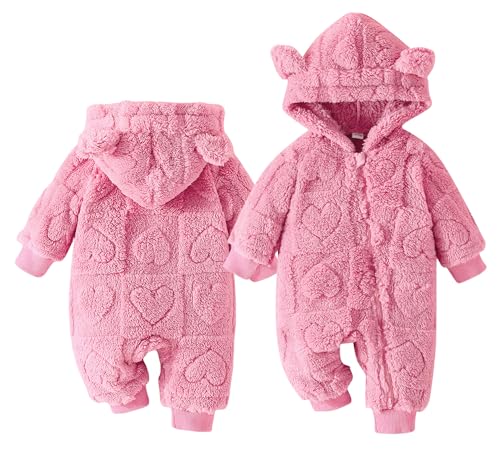 SEAUR Dicker Strampler Neugeborenes Warme Kleidung Jumpsuit Baby Junge Winter Niedlich Schneeanzug Baby Jumpsuit Hoodie 0-3 Monate von SEAUR