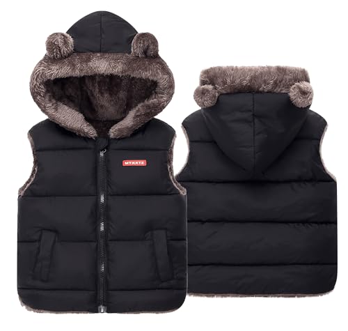 SEAUR Fleece Weste Mädchen Kinder Fleece-weste Flauschig Softshell Warm Herbst Winter Outdoor Jacke Ärmellos 6-7Jahre von SEAUR