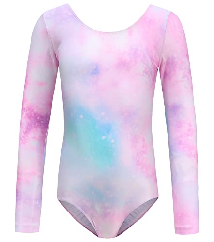 SEAUR - Gymnastikanzug Kinder Mädchen Turnanzug Langarm Trikot Gymnastik Tanzen Kleidung Ballet Yoga Kleid Klassisch für 3-16 Jahre - 122/128 9-10 Jahre von SEAUR