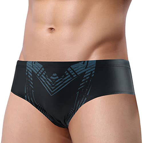 SEAUR Herren Badehose Eng Kurz Bedeshorts Schwimmhose Schnell Trocknend Wassersport Classic Swimming Swim Trunks Briefs Schwimmbad Strand Training - 3XL von SEAUR