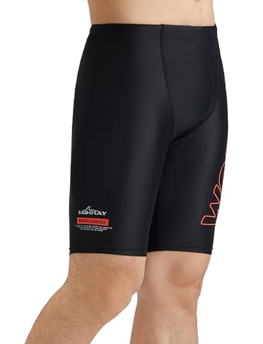 SEAUR Jammer Badehose Herren Wettkampf Swim Trunks Schwimmhose Kurz Eng Schulschwimmen Trocken Schnell Wassersport Tag XL=EU S von SEAUR
