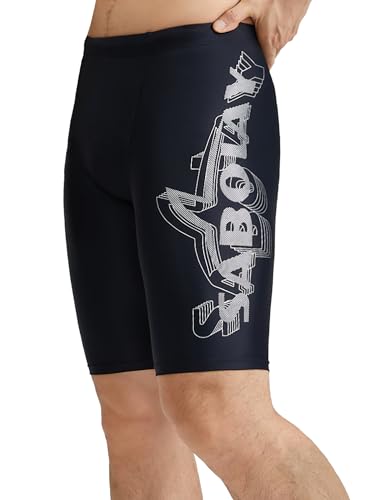SEAUR Jammer Badehose Herren Wettkampf Swim Trunks Schwimmhose Kurz Eng Schulschwimmen Trocken Schnell Wassersport Tag XL=EU S von SEAUR