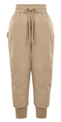 SEAUR Kinder Daunenhose Leicht Warm Winterhose Dick Schneehose Mädchen Jungen Skihose Winddicht Outdoorhose Winter - 130(EU 122-128) von SEAUR