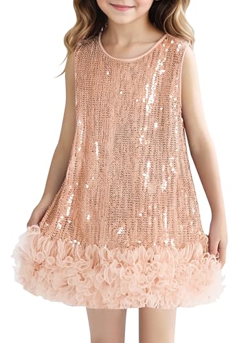 SEAUR Kleinkind Mädchen Kleid Pailletten Partykleid Ärmellos Sommerkleid Prinzessin Tutu Kleider Kinder Party Hochzeit - 130cm SEAUR Kleinkind Mädchen Kleid Pailletten Partykleid Ärmellos Sommerkleid Prinzessin Tutu Kleider Kinder Party Hochzeit - 130cm von SEAUR