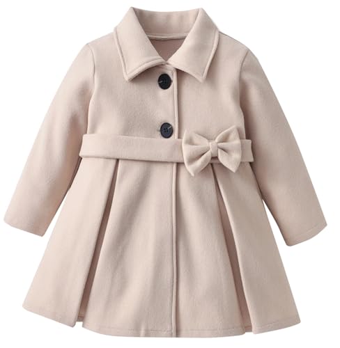 Kleinkind Mädchen Mode Rüschen Mantel Baby Mädchen Einreihiger Peacoat Winter Warm Mantel Mit Knopf von SEAUR