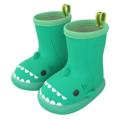 SEAUR Kleinkind Regenstiefel 3D Hai Muster Gummistiefel für Jungen Mädchen 1-6 Jahre 360 Grad Biegung Federleicht Regenschuhe 22-31 EU - 27/28 EU von SEAUR