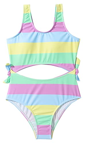 SEAUR Mädchen Badeanzug Kinder Einteiliger Bikini Bauchfrei Schwimmanzug Sommer Strand Schwimmen Hawaii Badeanzug 3D Druck Muster Bademode Swimming Swimsuit Print - 130 von SEAUR