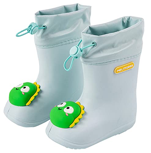 SEAUR Mädchen Jungen Gummistiefel Unisex Kinder Regenstiefel 360 Grad Biegung Regenschuhe für 1-7 Jahre Federleicht mit 3D Dinosaurier Muster 21-31 EU, 22/23 EU von SEAUR