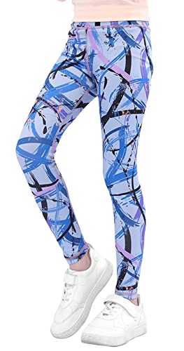 SEAUR Mädchen Leggings Sport Lang Yogahose Jogginghose Laufhose Sporthose Trainninghose - 110/116 von SEAUR