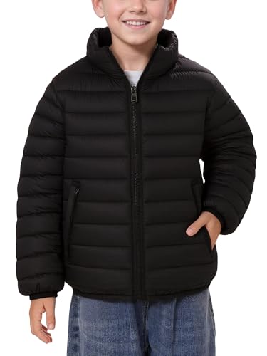 SEAUR Mädchen Pufferjacke Leichte Wasserabweisende Steppjacke Kinder Stehkragen Puffer Jacke für Frühling Herbst Winter - 140 von SEAUR