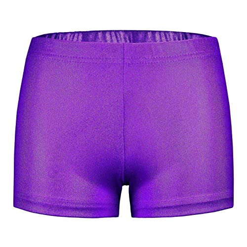 SEAUR Mädchen Shorts Metallic Glänzend Turnshorts Kinder Tanzshorts Ballett Gymnastik Tanz Yoga Sportshorts Hot Pants - 9-10 Jahre von SEAUR