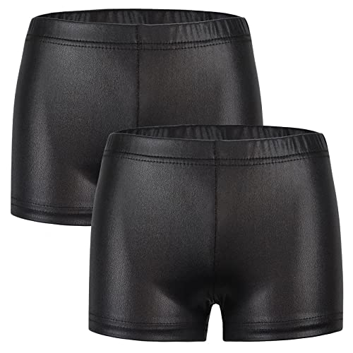 SEAUR Mädchen Shorts Metallic Glänzend Turnshorts Kinder Tanzshorts Ballett Gymnastik Tanz Yoga Sportshorts Hot Pants - 9-10 Jahre von SEAUR