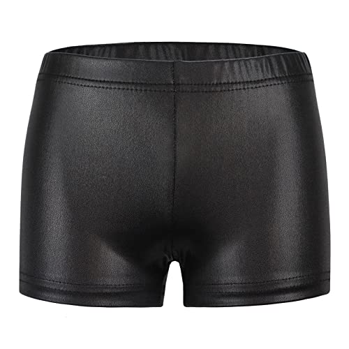 SEAUR Mädchen Shorts Tanz Gymnastik Yoga Sportshorts Kinder Turnshorts Tanzshorts Metallic Glänzend Hot Pants - 11-12 Jahre von SEAUR