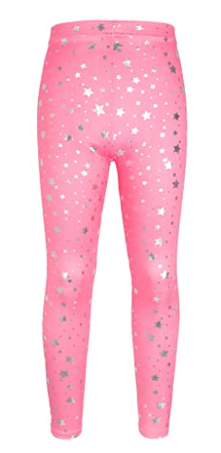 SEAUR Mädchen Sport Leggings Lang Bunt Yogahose Eng Jogginghose Laufhose Sporthose Trainninghose - Schmetterling Rosa - 130CM von SEAUR