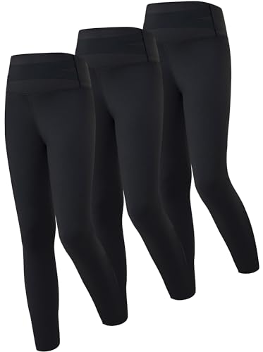 SEAUR Mädchen Sport Leggings Lang Yogahose Einfarbig Eng Jogginghose Laufhose Sporthose Trainninghose - 140(134-140) von SEAUR