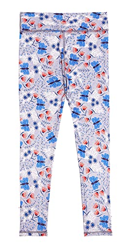 SEAUR Mädchen Sport Leggings Lang Yogahose Muster Eng Jogginghose Laufhose Sporthose Trainninghose - 134/140 von SEAUR