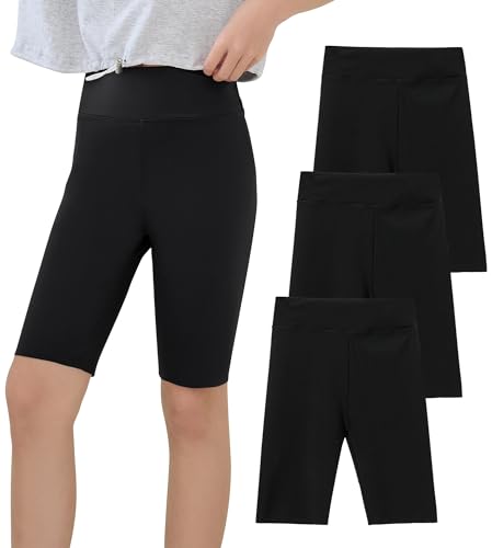 SEAUR Mädchen Sporthose Kurz Leggings Sportlich Laufhose Yogahose Einfarbig Jogginghose Eng Trainninghose - 150(140-146) von SEAUR