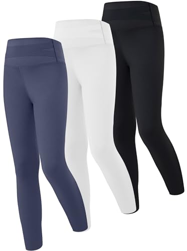 SEAUR Mädchen Sporthose Lang Leggings Sportlich Laufhose Yogahose Einfarbig Jogginghose Eng Trainninghose - 150(140-146) von SEAUR