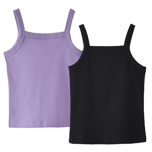 SEAUR Mädchen Tank Top Spaghetti Träger Unterhemd Sommer Einfarbig Ärmellos Oberteile Kinder Gerippt Crop Top 2er Pack 3-14 Jahre - 130 SEAUR Mädchen Tank Top Spaghetti Träger Unterhemd Sommer Einfarbig Ärmellos Oberteile Kinder Gerippt Crop Top 2er Pack 3-14 Jahre - 130 von SEAUR