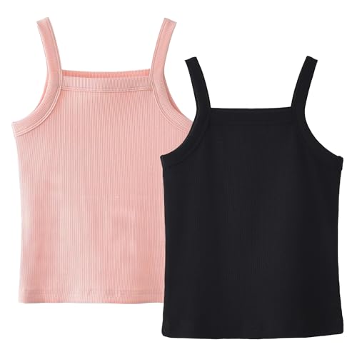 SEAUR Mädchen Unterhemd Spaghetti Träger Tank Top Sommer Einfarbig Gerippt Crop Top Kinder Ärmellos Oberteile 2er Pack 3-14 Jahre - 140 SEAUR Mädchen Unterhemd Spaghetti Träger Tank Top Sommer Einfarbig Gerippt Crop Top Kinder Ärmellos Oberteile 2er Pack 3-14 Jahre - 140 von SEAUR