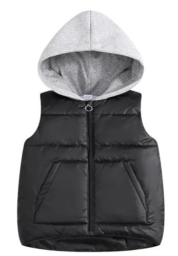 SEAUR Mädchen Winter Pufferweste Daunenimitat Leichte Wasserabweisende ärmellose Jacke Winddichte Weste Jungen Warm 12-13Jahre von SEAUR