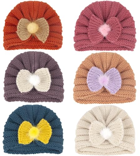 SEAUR Neugeborene Baby Mütze Turban Newborn 0-12 Monate Süß Stretch Turbanmützen Beanie Hut Shooting Stirnband Babymütze von SEAUR