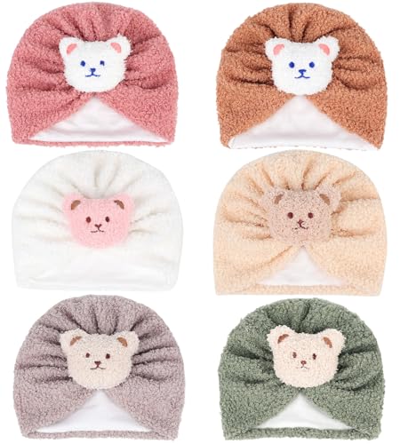 SEAUR Neugeborene Mütze Turban Baby Mädchen Jungen 0-12 Monate Newborn Beanie Hut Süß Stretch Turbanmützen Babymütze von SEAUR