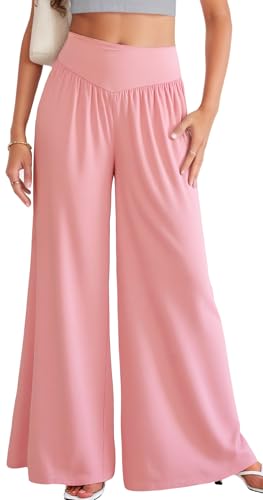 SEAUR Palazzo Hose Damen Lang Tanzhose Bauchtanz Pilates Yoga Locker Hose Weites Bein Sommerhose Weich Freizeithose M von SEAUR