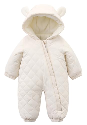 SEAUR Säugling Baby Puffer Down Schneeanzug Winddichter Einteiliger gepolsterter Strampler Mantel für Kleinkinder Winter Oberbekleidung 12-18 Monate von SEAUR