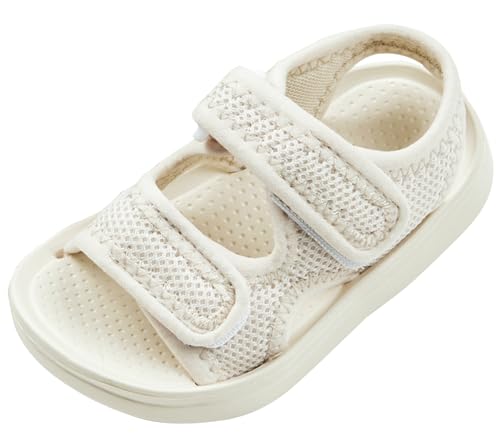 SEAUR Sandalen Mädchen Jungen Sommer Outdoor Schuhe Kinder Verstellbare Klettverschluss Sandalen Kleinkind Draußen Atmungsaktive Sandalen Weiß 26 EU SEAUR Sandalen Mädchen Jungen Sommer Outdoor Schuhe Kinder Verstellbare Klettverschluss Sandalen Kleinkind Draußen Atmungsaktive Sandalen Weiß 26 EU von SEAUR